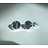 zilver oorknop met ''cat's eye'' steen