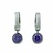 zilver oorhangers met ronde blauw paarse zirkonia