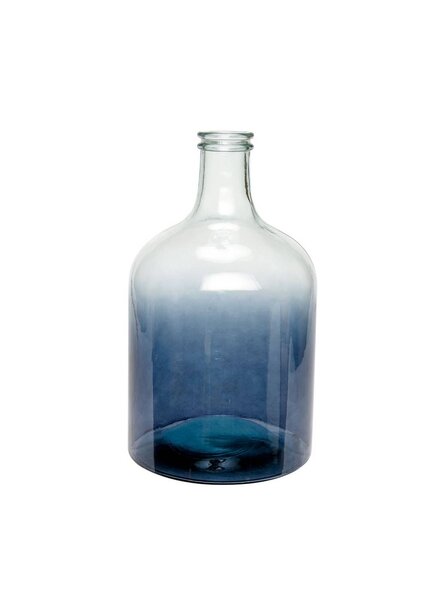 Riviera Maison VAAS GERECYCLED GLAS BLAUW L - 12 LTR