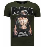 Local Fanatic The Sailor Man Popeye Rhinestone - T Shirt Herr - 5760G - Grön