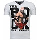 The Rock Rhinestone - Herr T Shirt - 5763W - Vit