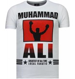 Local Fanatic Muhammad Ali Rhinestone - Herr T Shirt - 5762W - Vit