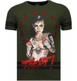 Local Fanatic Fighter Rhinestone - T Shirt Herr - 5759G - Grön