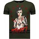 Fighter Rhinestone - T Shirt Herr - 5759G - Grön