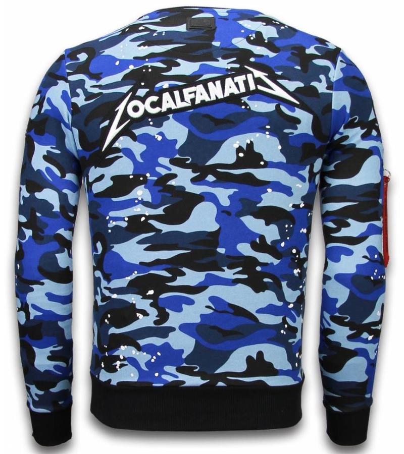 Local Fanatic Camo Embriordry Sweater Patches - Herr Tröja - LF-100B - Blå