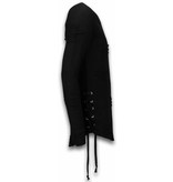 True Rise Destroyed Look Side Laces Long Fit - Sweater Herr - S09194Z - Svart True Rise Destroyed Look Side Laces Long Fit - Sweater Herr - S09194Z - Svart