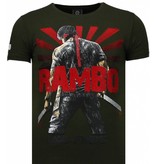 Local Fanatic Rambo Shine Rhinestone - T Shirt Herr - 5769G - Grön