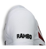 Local Fanatic Rambo Shine Rhinestone - Herr T Shirt - 5769W - Vit
