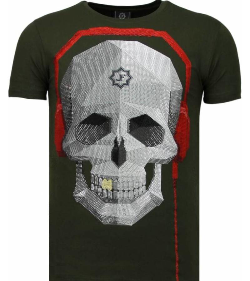 Local Fanatic Skull Bring The Beat - T Shirt Herr - 5779G - Grön