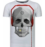 Local Fanatic Skull Bring The Beat - Herr T Shirt - 5779W - Vit