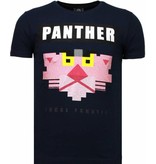 Local Fanatic Panther For A Cougar Rhinestone - Man T shirt - 5780B - Blå Local Fanatic Panther For A Cougar Rhinestone - Man T shirt - 5780B - Blå