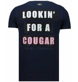 Local Fanatic Panther For A Cougar Rhinestone - Man T shirt - 5780B - Blå