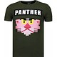 Panther For A Cougar Rhinestone T Shirt Herr - 5780G - Grön