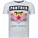 Panther For A Cougar Rhinestone - Herr T Shirt - 5780W - Vit