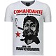 Che Guevara Comandante Rhinestone - Herr T Shirt - 5781W - Vit