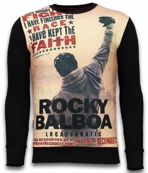 Local Fanatic Rocky Balboa Faith Sweater - Man Tröja - 6038Z - Svart