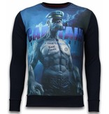 Local Fanatic The Sailor Man Rhinestone Sweater - Herr Tröja - 6037B - Svart