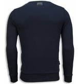 Local Fanatic The Sailor Man Rhinestone Sweater - Herr Tröja - 6037B - Svart