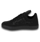 Cash Money Svarta Inneskor - Herr Sneakers Low Camouflage Side - Svart