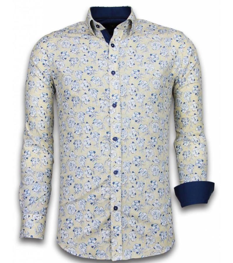 Gentile Bellini Blommiga skjortor män - Trendiga skjortor - 2025 - Beige