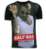 Local Fanatic Salt Bae Digital Rhinestone - Herr T Shirt - 6163 - Svart