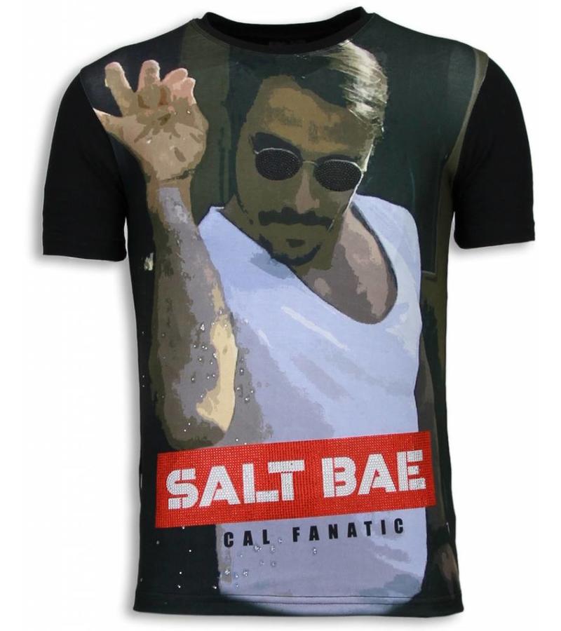 Local Fanatic Salt Bae Digital Rhinestone - Herr T Shirt - 6163 - Svart