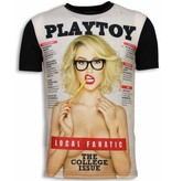 Local Fanatic Playtoy The College Issue Rhinestone - Herr T shirt - 6161 - Svart