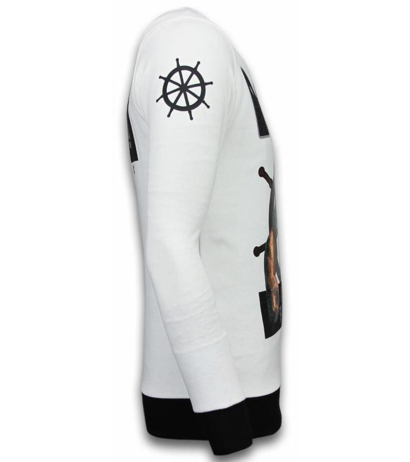 Local Fanatic Popeye The Sailor Man - Herr Tröja - 6081W - Vit