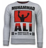 Local Fanatic Muhammad Ali Rhinestone - Sweater Herr - Grå Local Fanatic Muhammad Ali Rhinestone - Sweater Herr - Grå