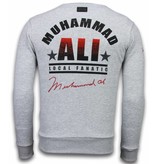 Local Fanatic Muhammad Ali Rhinestone - Sweater Herr - Grå