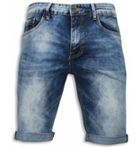 Black Ace Snygga shorts män - Korta jeansshorts herr - B079 - Blå