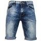 Snygga shorts män - Korta jeansshorts herr - B079 - Blå