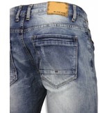Black Ace Slitna shorts herr -  Ljusa jeansshorts man  - B101 - Blå