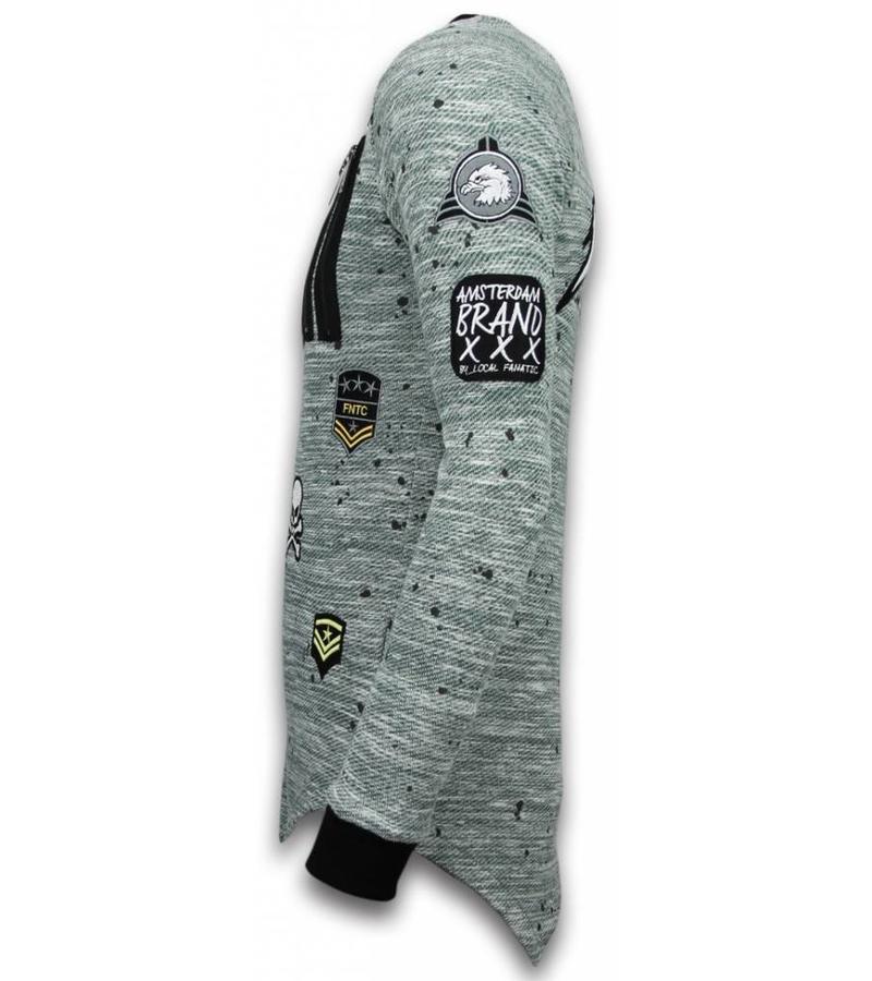 Local Fanatic Longfit Embriordry Patches US Army - Herr Tröja - LF-101/2G -Grön