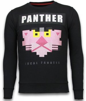 Local Fanatic Pink Panther Rhinestone Sweater - Tröja Herr - 5915Z - Svart