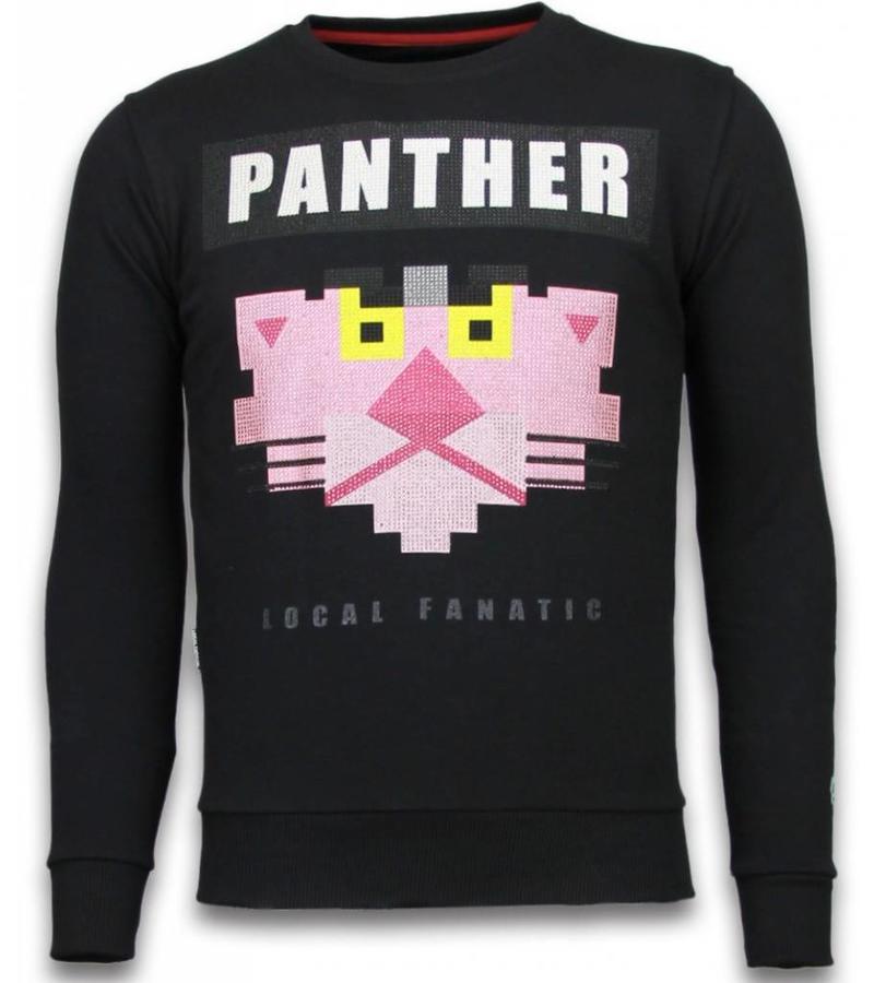 Local Fanatic Pink Panther Rhinestone Sweater - Tröja Herr - 5915Z - Svart