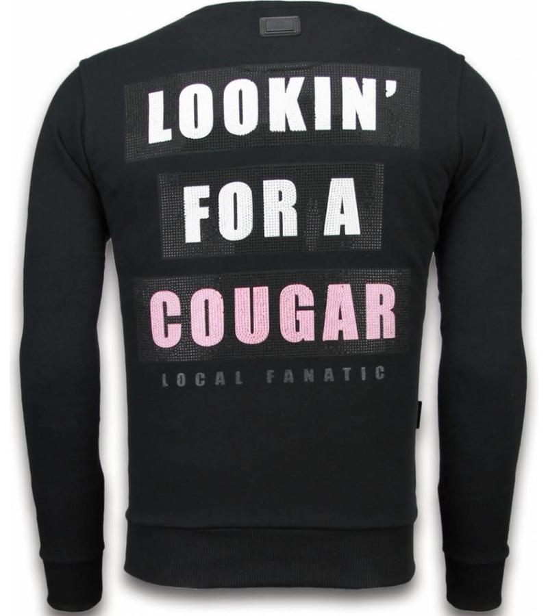 Local Fanatic Pink Panther Rhinestone Sweater - Tröja Herr - 5915Z - Svart