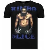 Local Fanatic Kimbo Slice Rhinestone - Man T shirt  - 5766Z- Svart