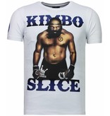 Local Fanatic Kimbo Slice Rhinestone - Herr T Shirt - 5766W - Vit