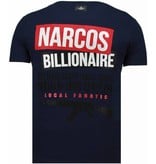 Local Fanatic El Patron Narcos Billionaire - T shirt Herr - 5783B - Blå