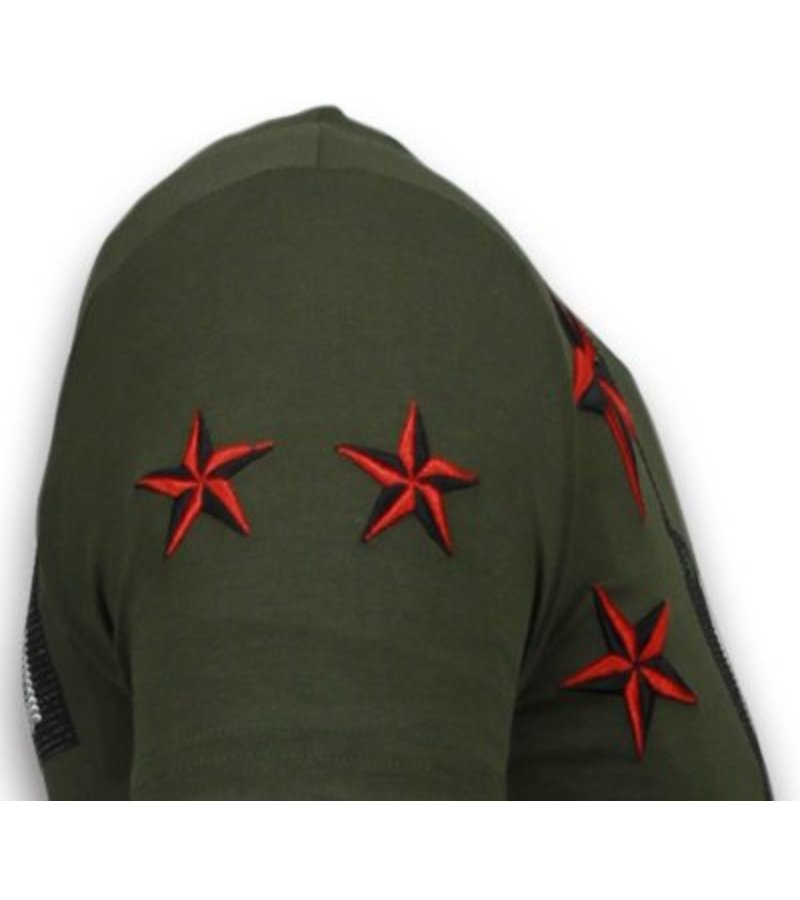 Local Fanatic Marilyn Rockstar Rhinestone - T Shirt Herr - 6005G - Grön