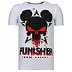 Punisher Mickey Rhinestone - Man T shirt - 13-6208W - Vit