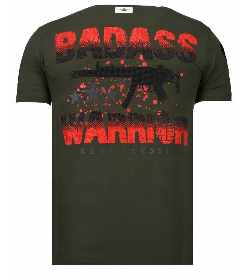 Local Fanatic Punisher Mickey Rhinestone - T Shirt Herr - 13-6208K - Khaki
