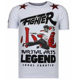 Local Fanatic Fighter Legend Rhinestone - Man T shirt  - 13-6211W - Vit Local Fanatic Fighter Legend Rhinestone - Man T shirt  - 13-6211W - Vit