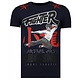 Fighter Legend Rhinestone - Herr T shirt - 13-6211N - Marinblå