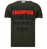 Local Fanatic Iron Mike Tyson Rhinestone - T shirt Herr - 13-6212K - Khaki