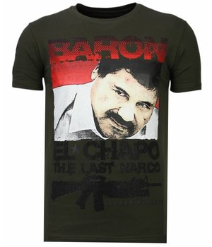 Local Fanatic Cocaine Cowboy Baron - T shirt Herr - 13-6218K - Khaki
