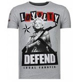 Local Fanatic Loyalty Marilyn Rhinestone - T Shirt Herr - 13-6222G - Grå