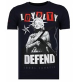 Local Fanatic Loyalty Marilyn Rhinestone - Herr T shirt - 13-6222N - Marinblå