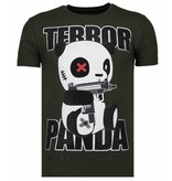 Local Fanatic Terror Panda Rhinestone - T Shirt Herr - 13-6227K - Khaki